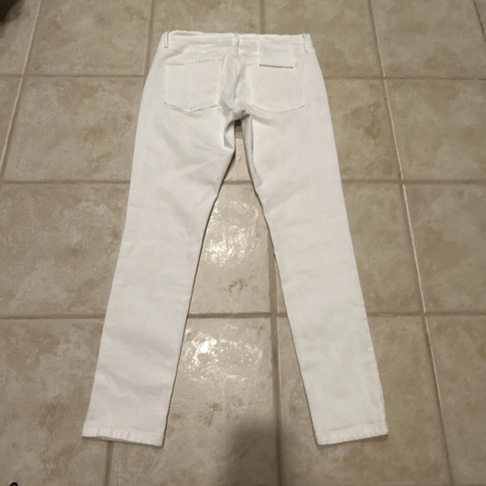 Frame Women’s 27 White La Garçon Jeans Mid-Rise Straight Fit - Picture 2 of 7